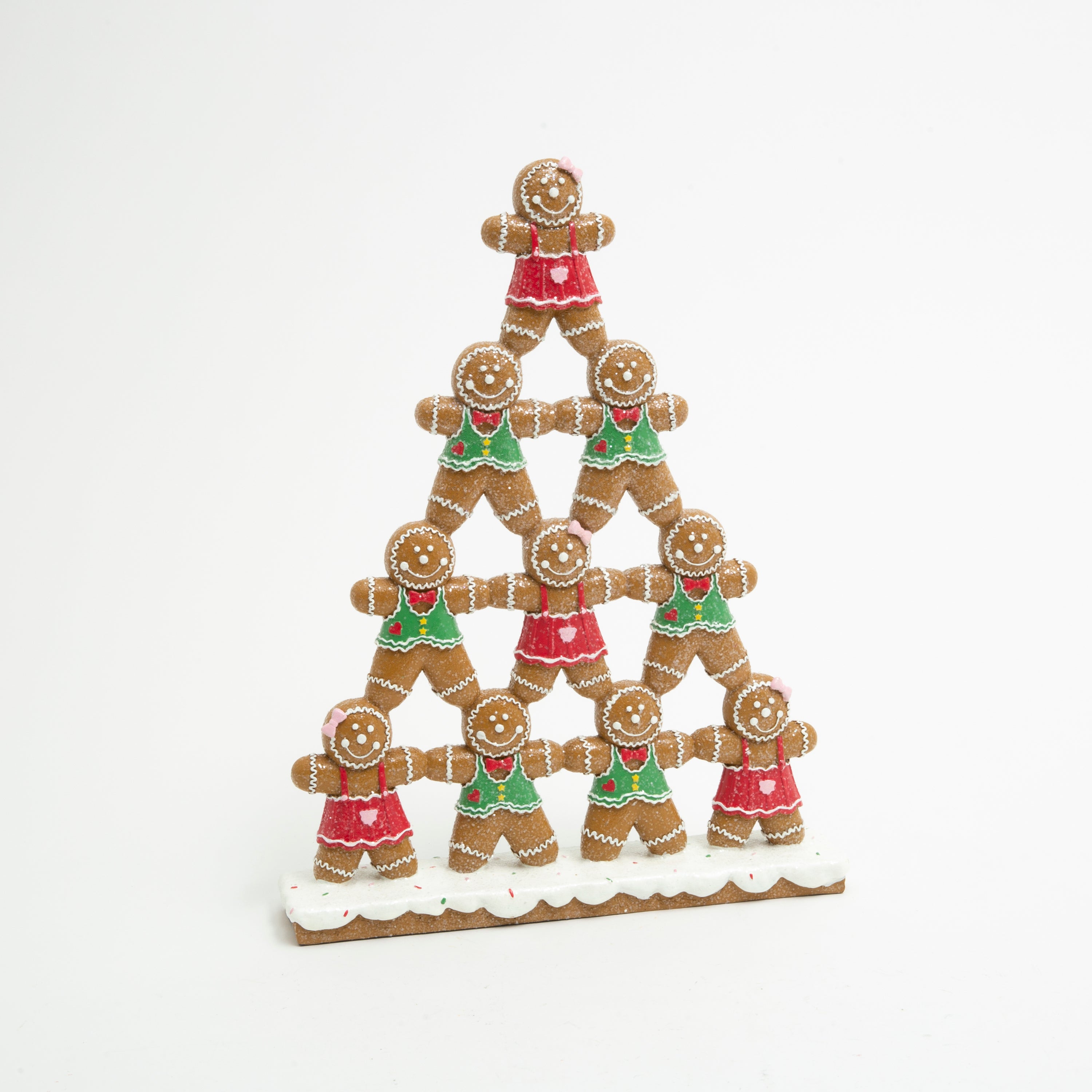 Lighted 16.34 in H Resin Holiday Stacking Gingerbread